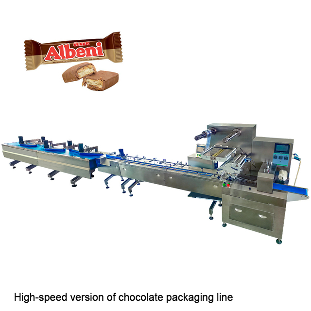 Chocolate All Sea inoxidable Máquina de envasado de alimentación automática de galletas de alta velocidad de acero inoxidable